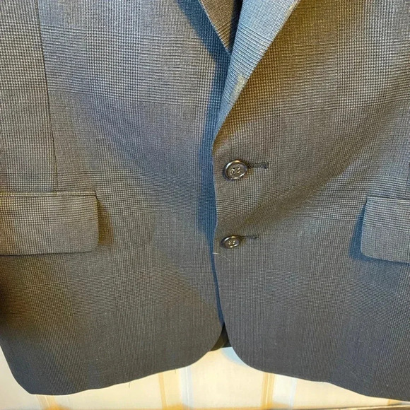 Colours By Alexander Julian Virgin Wool Men Matching Suit Blazer Pants Size 44R - Picture 9 of 10